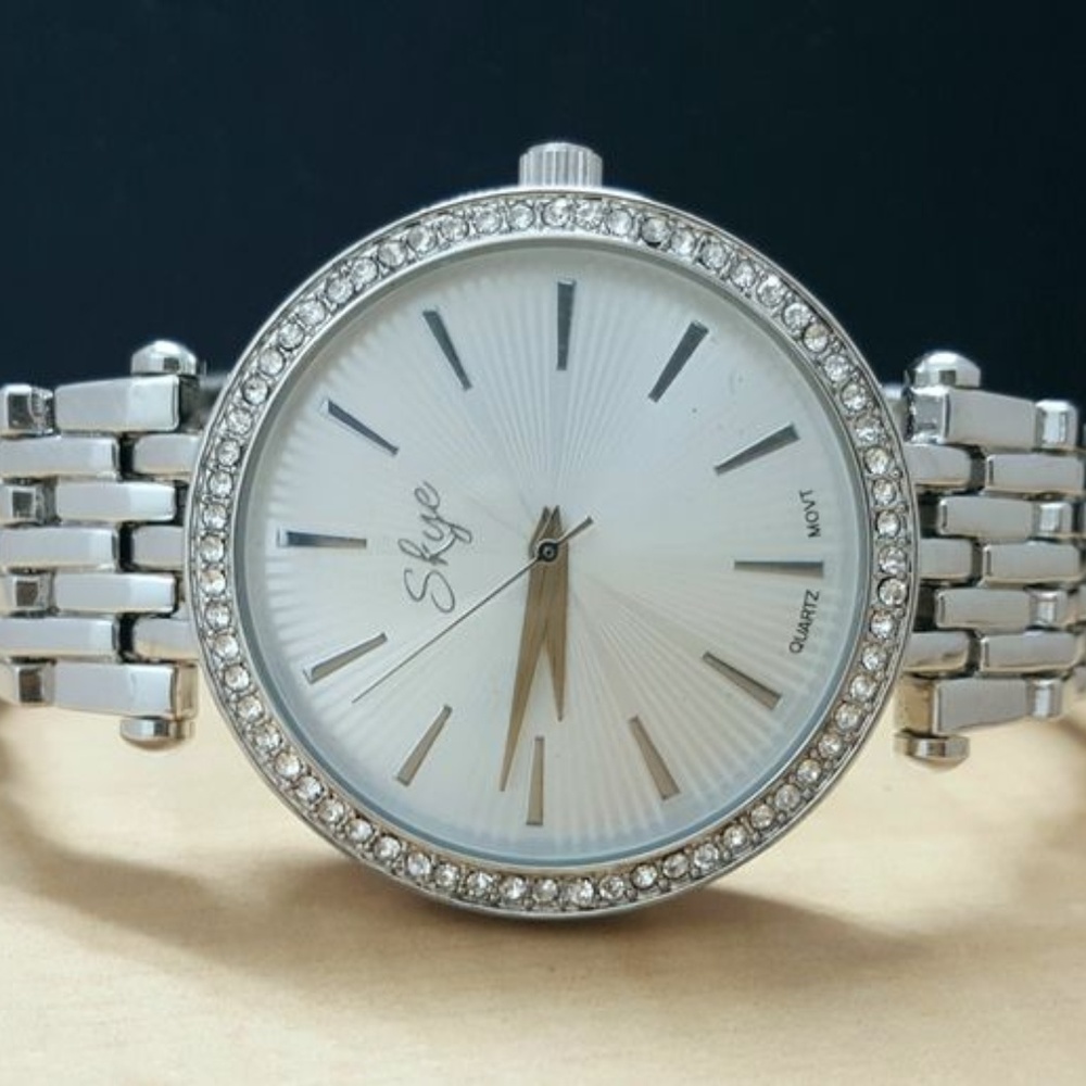 Skye Women's Designer Watch with Sparkling Stones - Picture 2 of 3